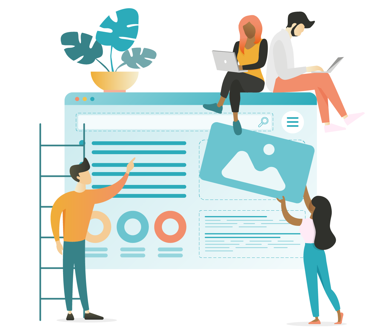 Professional team working